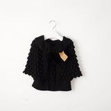 Fluffy Pompom Cardigan