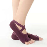 Open Toe Anti Slip Ballet Yoga Socks