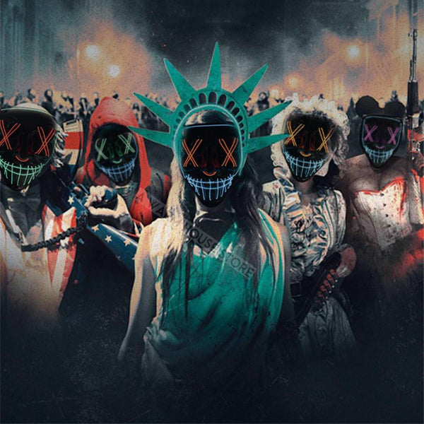 Halloween Purge LED Mask