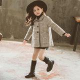 Houndstooth Wool Coat
