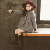 Houndstooth Wool Coat