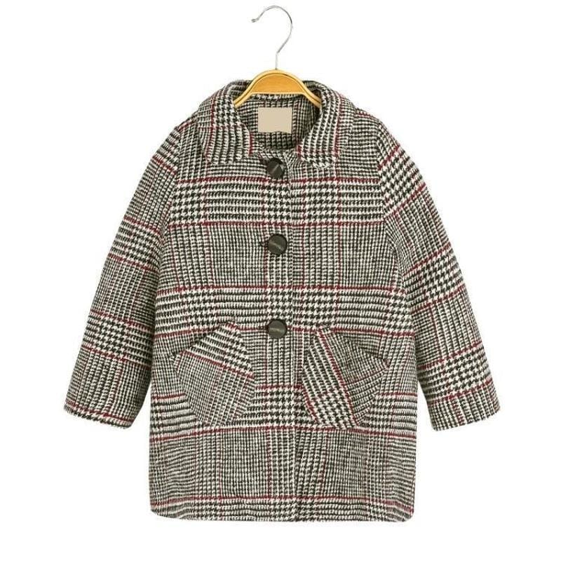 Houndstooth Wool Coat
